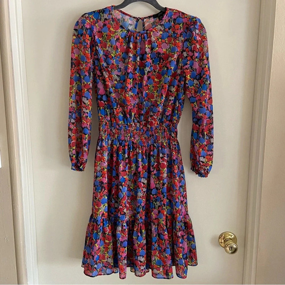 J Crew Cinched-waist dress in watercolor floral print - Picture 4 of 11